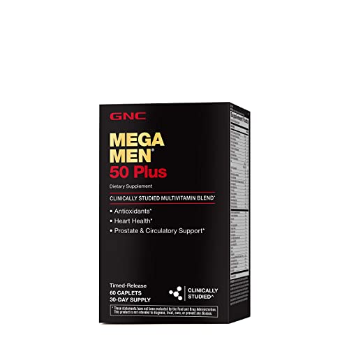 GNC Mega Men 50 Plus Multivitamin 60 Caplets