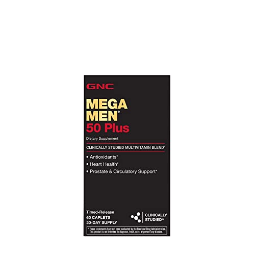 GNC Mega Men 50 Plus Multivitamin 60 Caplets - Bild 7