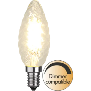 LED vridet kronljus 4,2W 470lm 2700K dimbar E14
