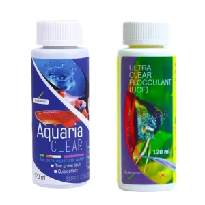 120ml Aquaria Clear + 120ml Ultra CLAR Flocculant,Crystal Clear Treatment Solution