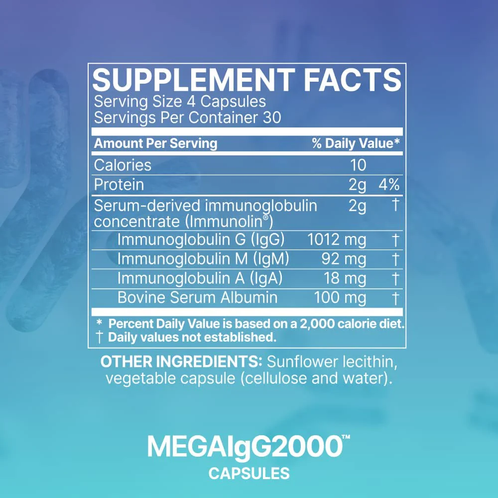 Microbiome Labs Mega IgG2000 120 Capsules - Bild 3