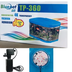 Fish Aquarium TP-360 Tank, Rectangular With LED Lighting And Built-In Filter