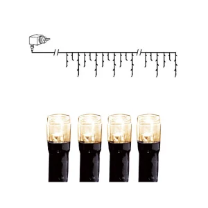 LED istapsslinga 144 ljus 4m lång svart kabel IP44